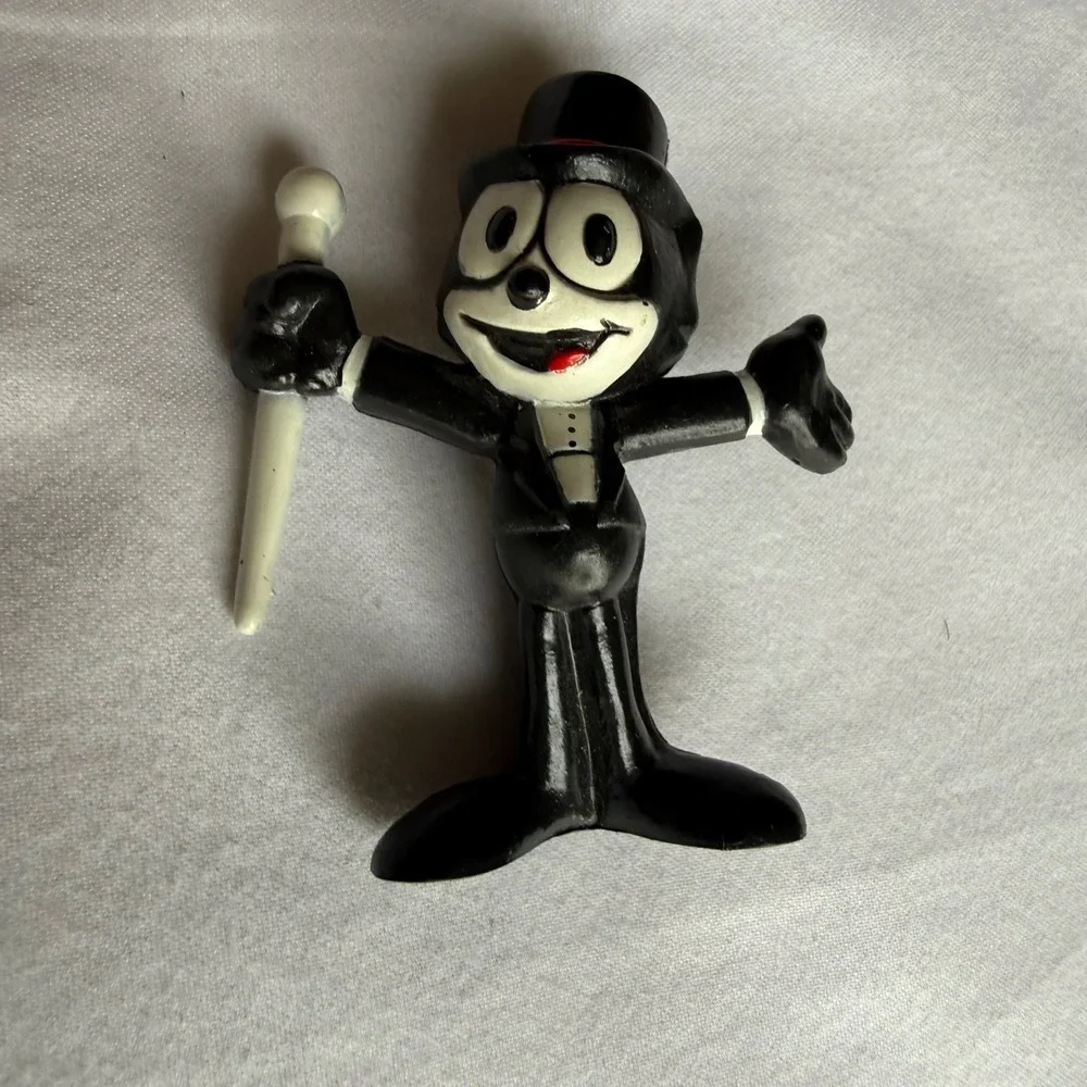 Vintage 1989 Applause Felix the Cat Tuxedo Top Hat PVC Figure Toy Collectible